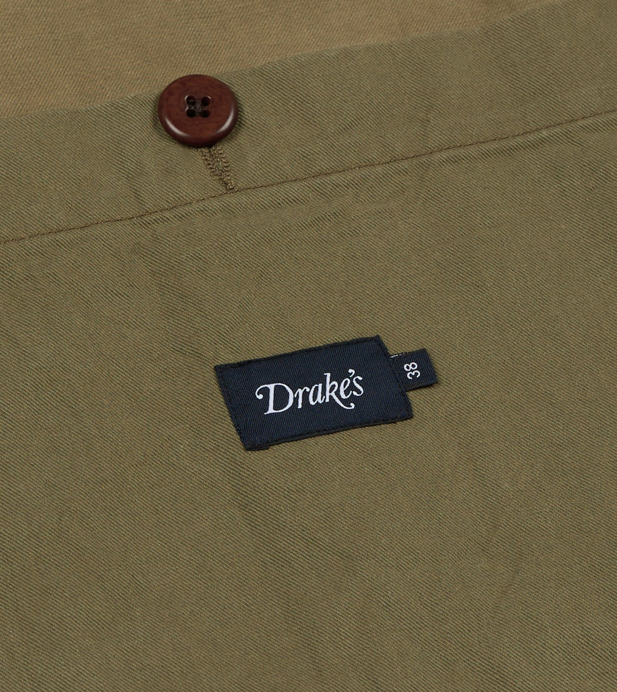 Drake's Khaki Cotton Twill Fatigue Jacket