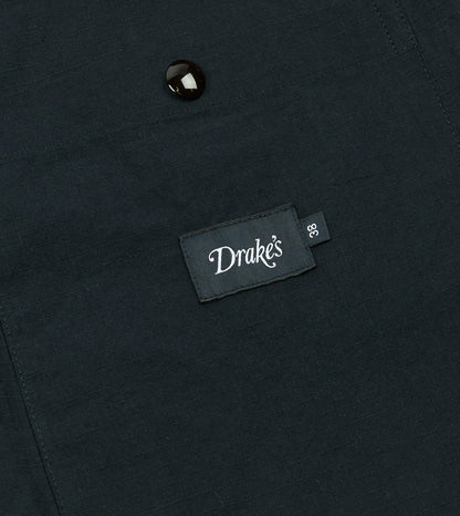 Drake's Navy Ripstop Cotton D-77 Parka