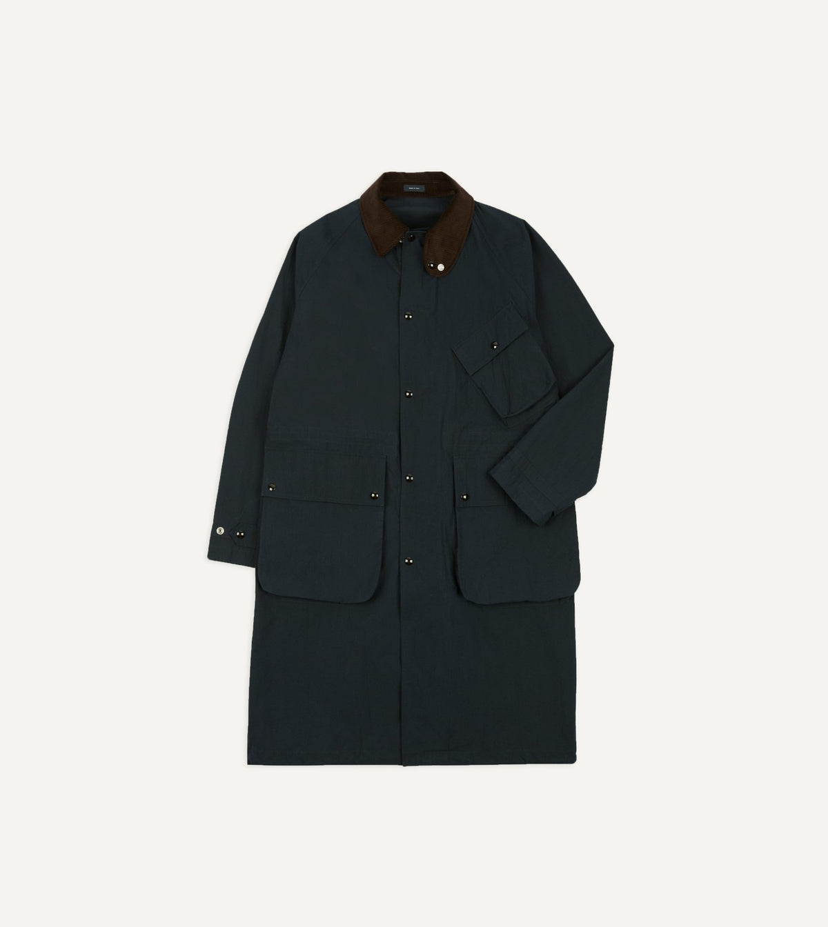 Drake's Navy Ripstop Cotton D-77 Parka