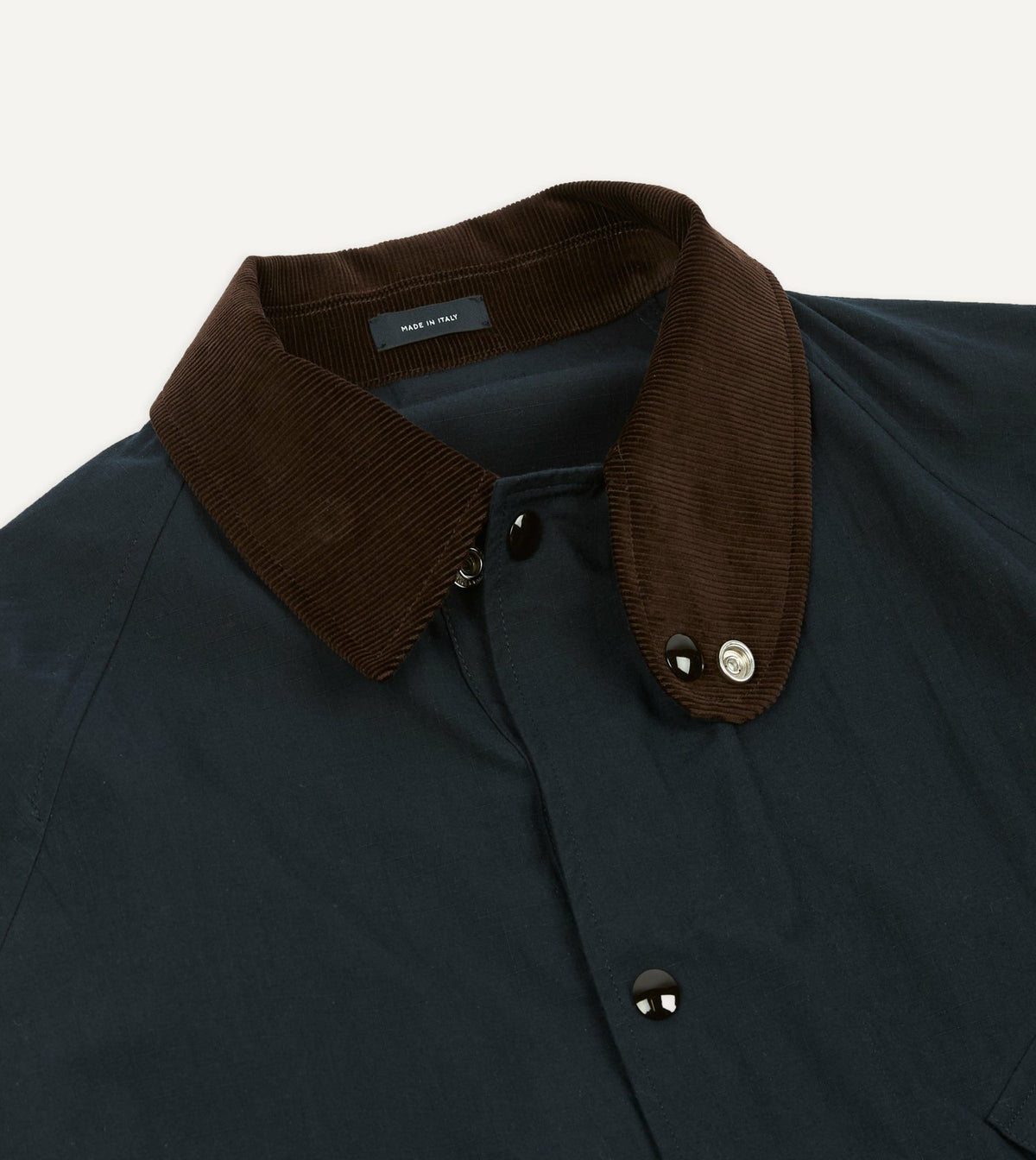 Drake's Navy Ripstop Cotton D-77 Parka