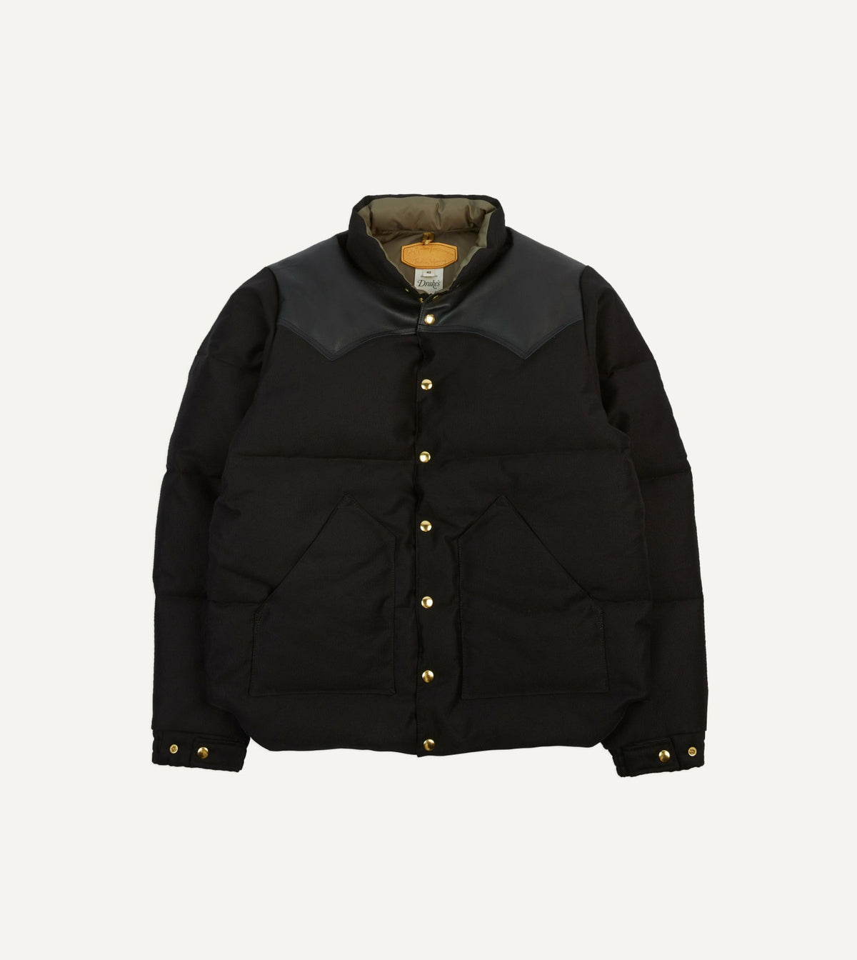Drake's Rocky Mountain Featherbed for Drake's Black Cotton Christy Down Jacket