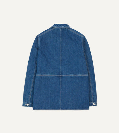 Drake's Stone Wash Selvedge Denim Welder Jacket