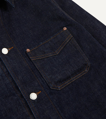 Drake's Indigo Rinse Denim Five-Pocket Chore Jacket