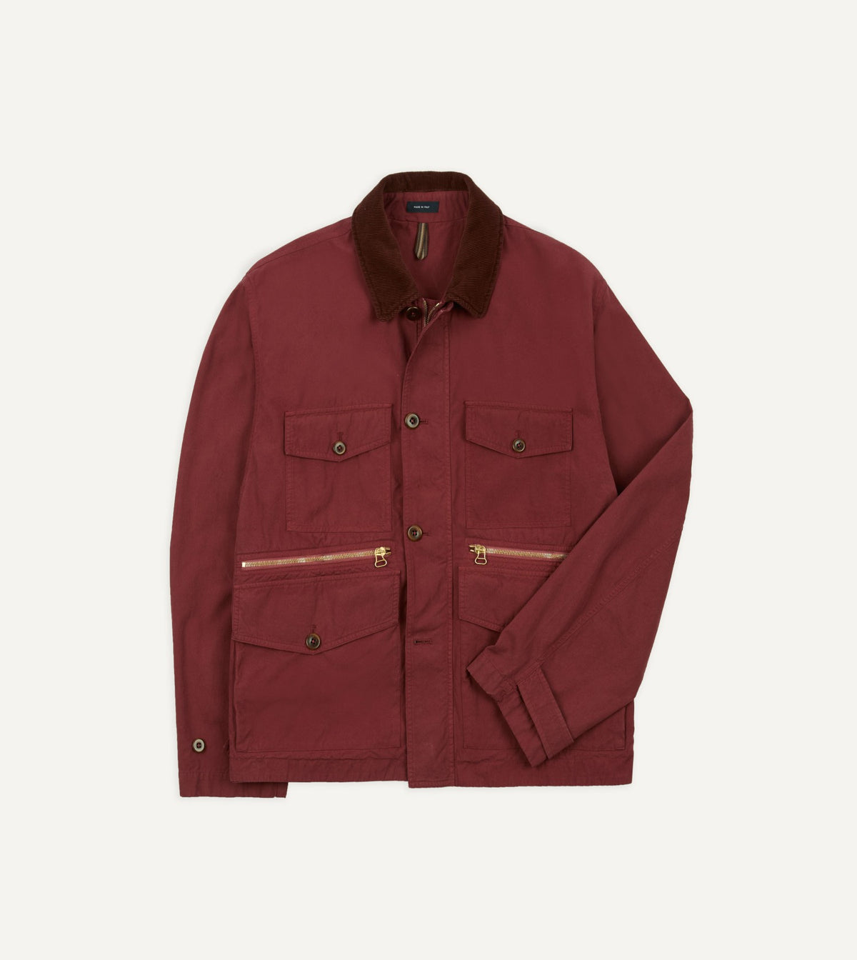 Drake's Washed Red Cotton Hiking Jacket