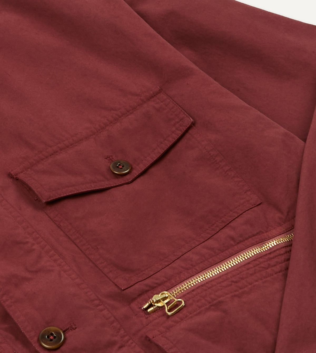 Drake's Washed Red Cotton Hiking Jacket