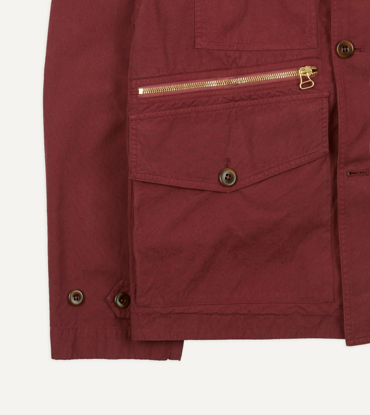 Drake's Washed Red Cotton Hiking Jacket