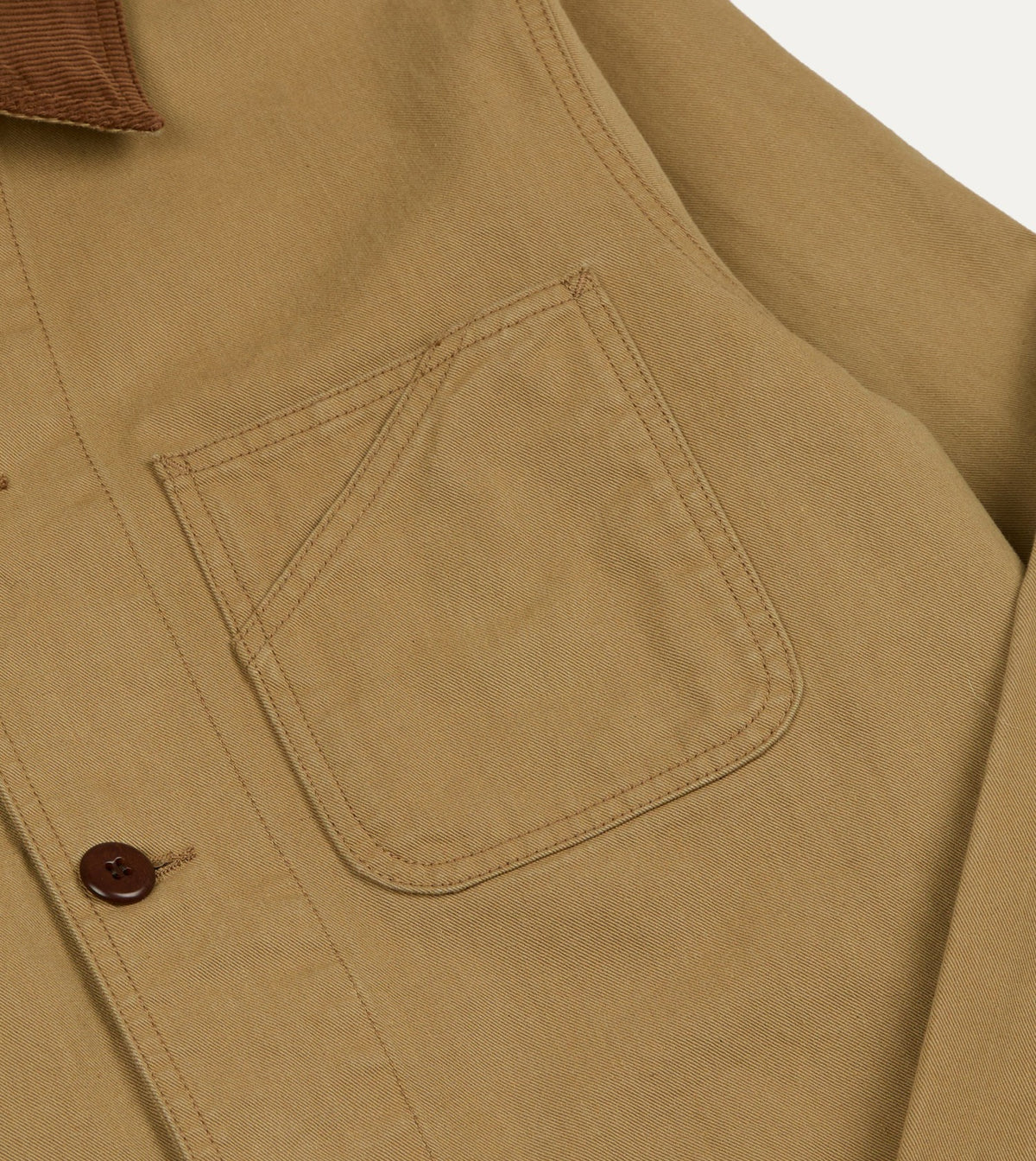 Drake's Tan Cotton Twill Fatigue Jacket