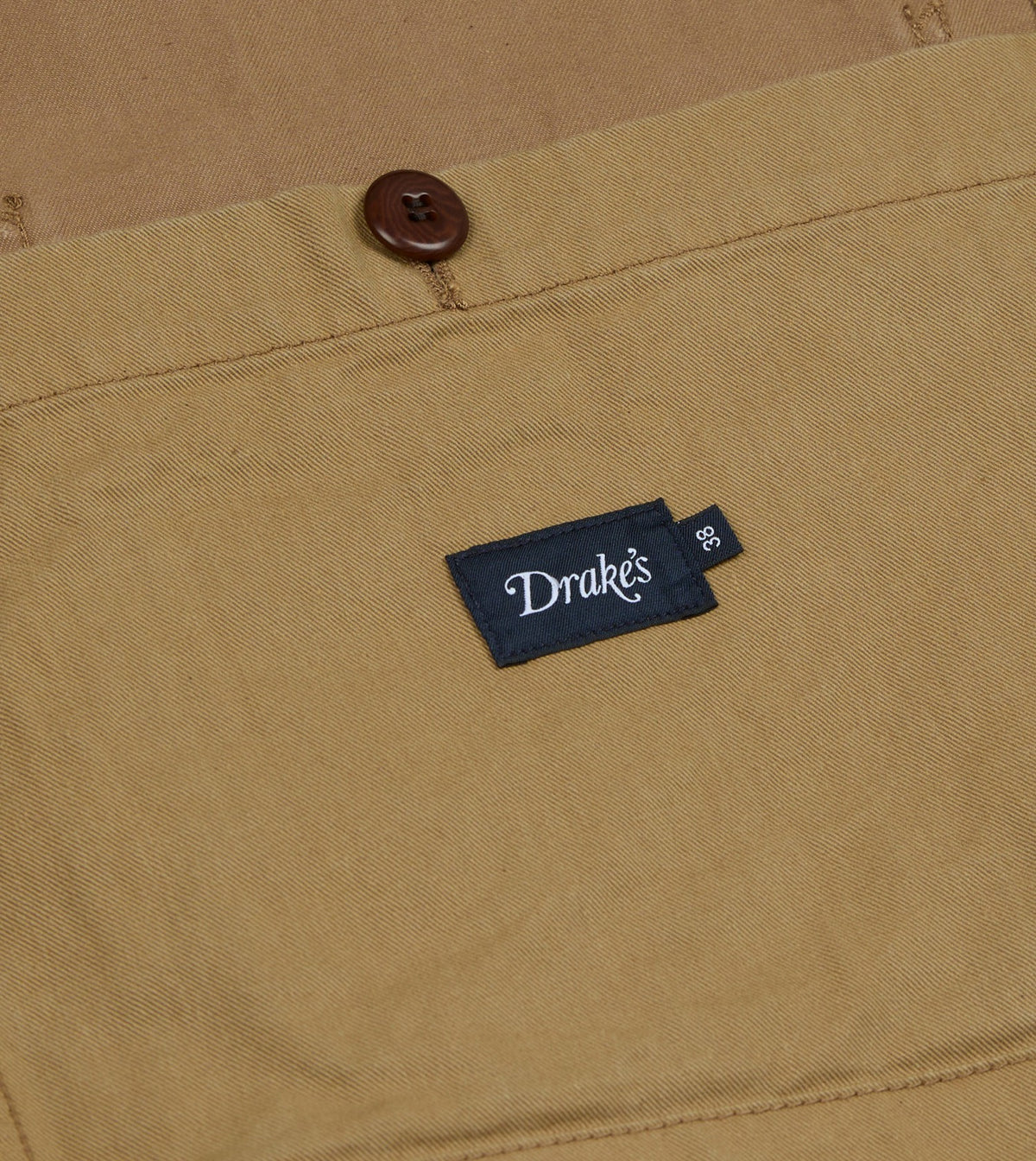 Drake's Tan Cotton Twill Fatigue Jacket