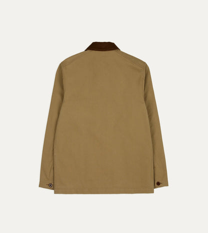 Drake's Tan Cotton Twill Fatigue Jacket
