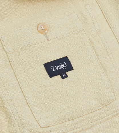 Drake's Ecru Linen Five-Pocket Chore Jacket