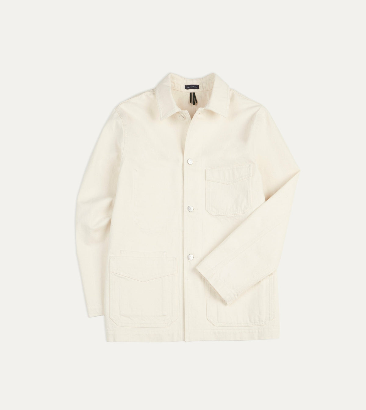 Drake's Ecru Selvedge Denim Five-Pocket Chore Jacket