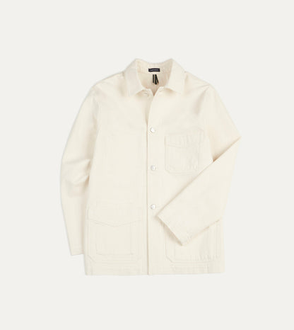 Drake's Ecru Selvedge Denim Five-Pocket Chore Jacket