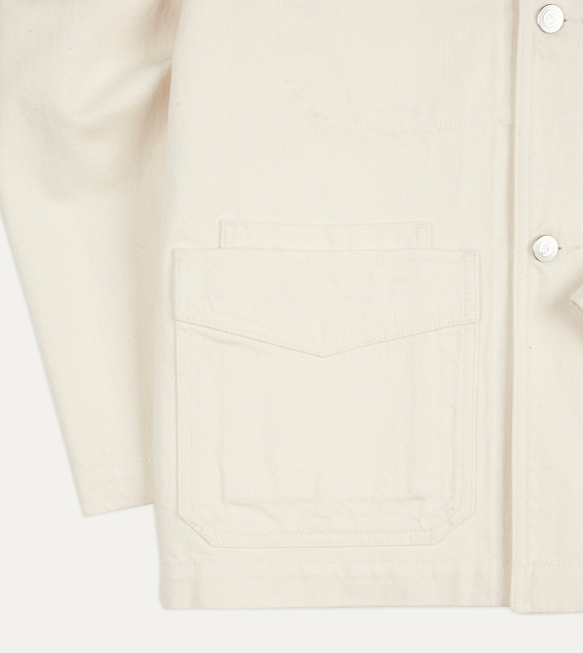 Drake's Ecru Selvedge Denim Five-Pocket Chore Jacket