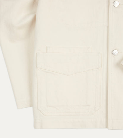 Drake's Ecru Selvedge Denim Five-Pocket Chore Jacket