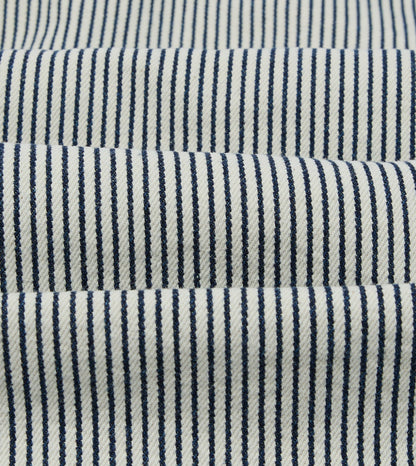Drake's Indigo Stripe Cotton Fatigue Jacket