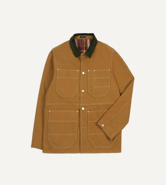 Drake's Tobacco Canvas Welder Jacket
