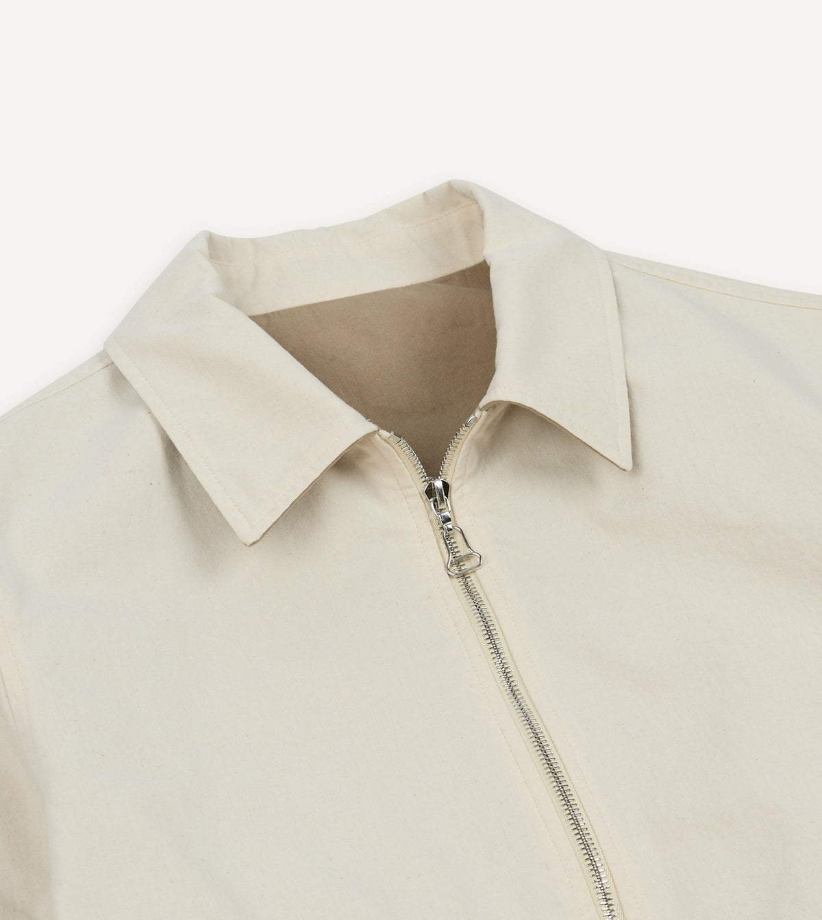 Drake's Ecru and Tan Reversible Cotton Blouson Jacket