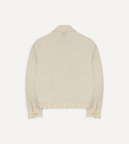 Drake's Ecru and Tan Reversible Cotton Blouson Jacket