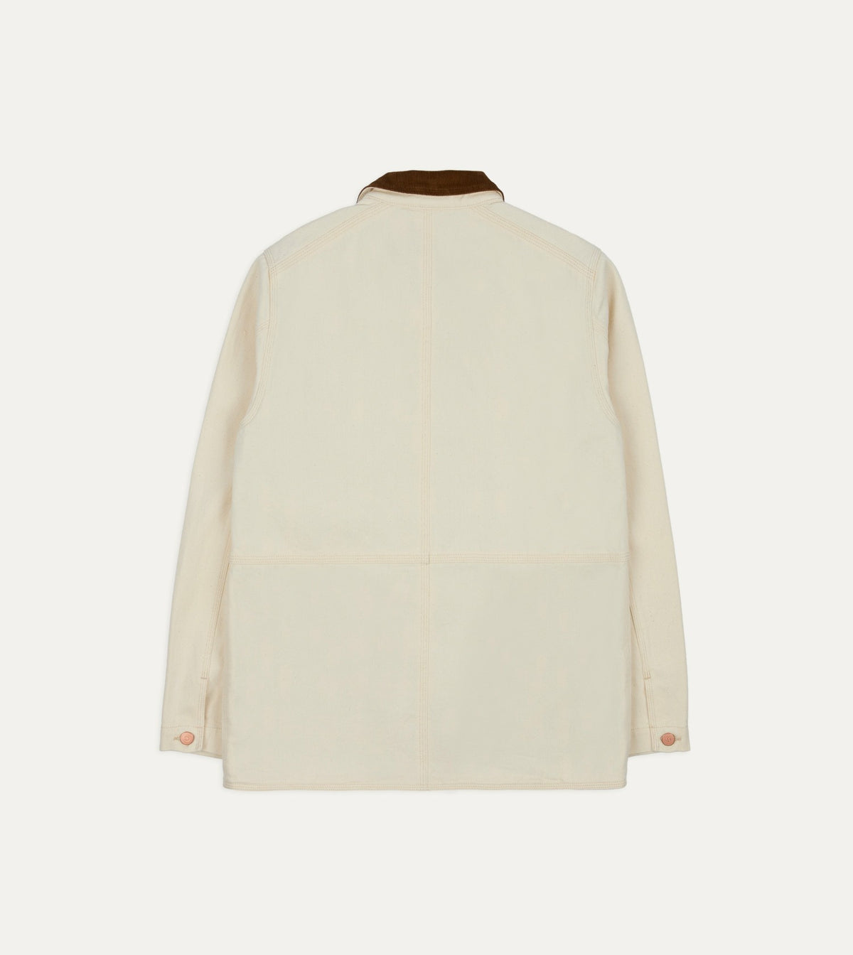 Drake's Ecru Denim Welder Jacket
