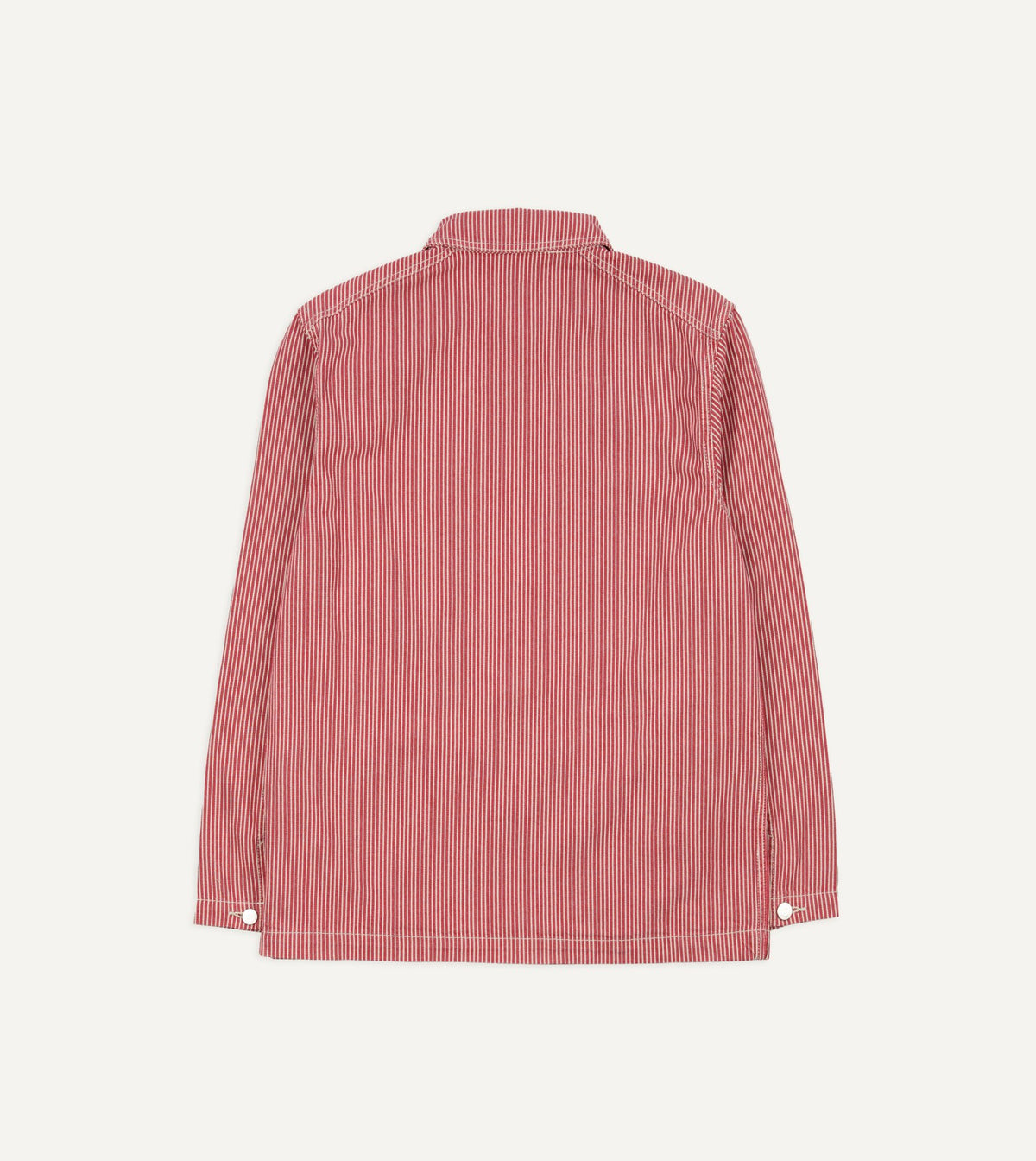 Drake's Red Stripe Cotton Fatigue Jacket