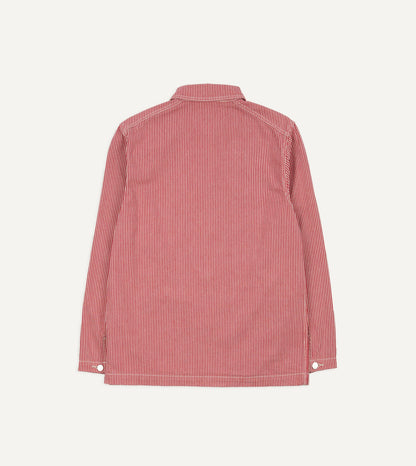 Drake's Red Stripe Cotton Fatigue Jacket