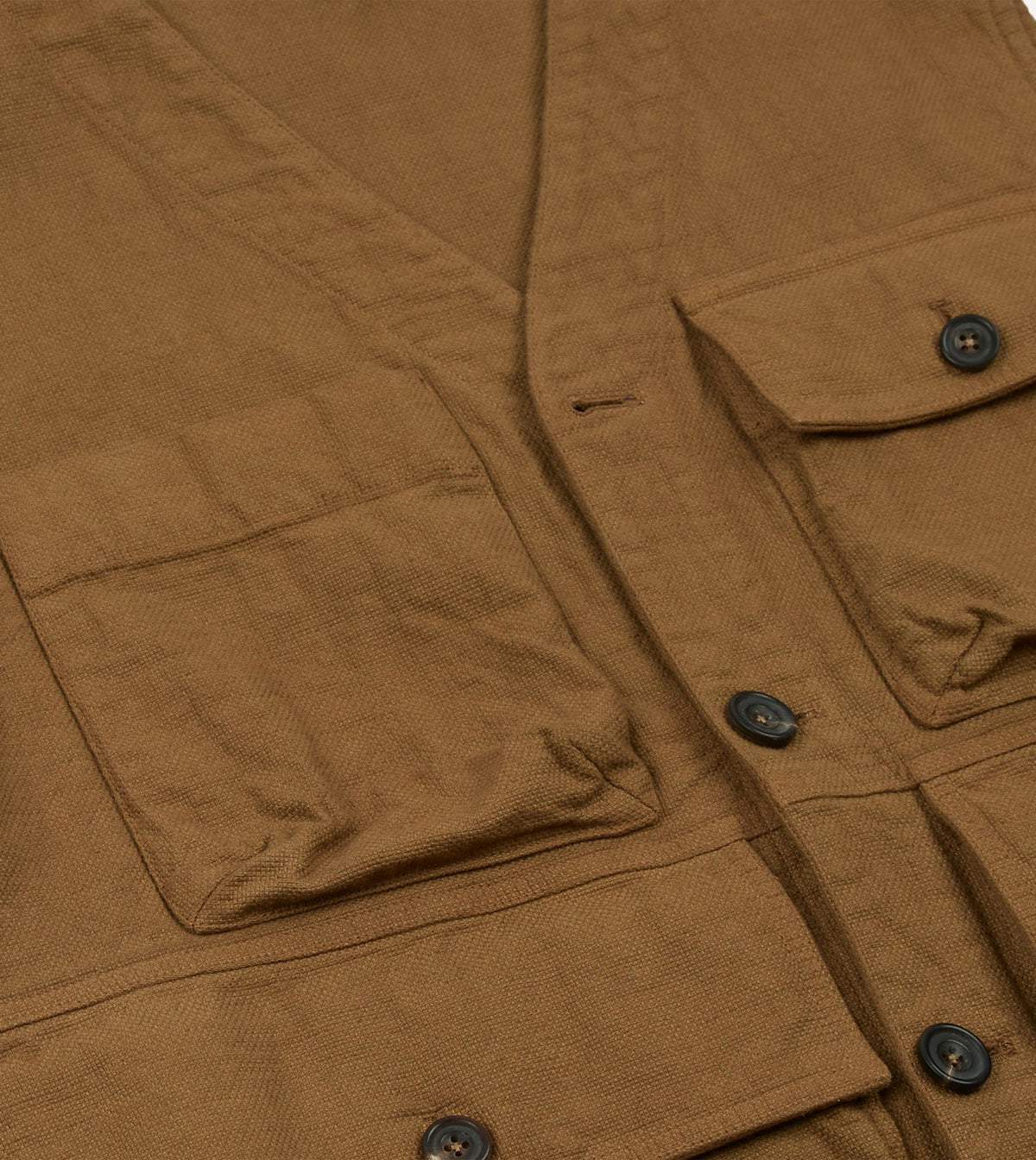 Drake's Tobacco Cotton Utility Vest