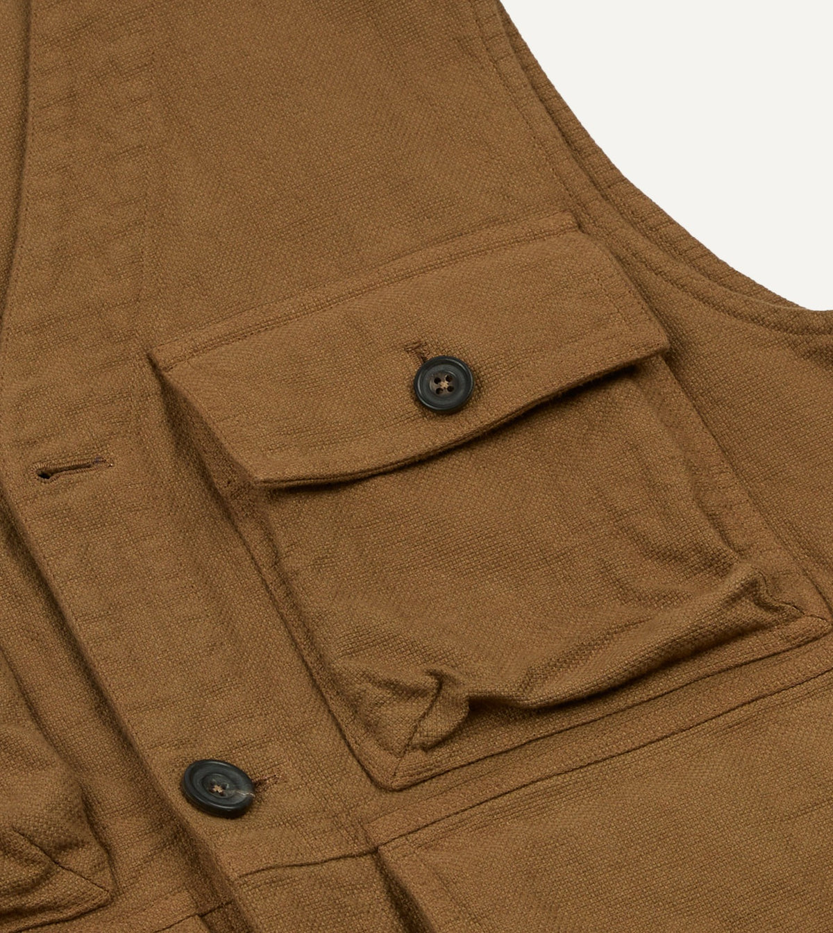 Drake's Tobacco Cotton Utility Vest