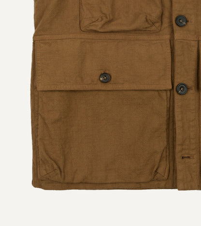 Drake's Tobacco Cotton Utility Vest