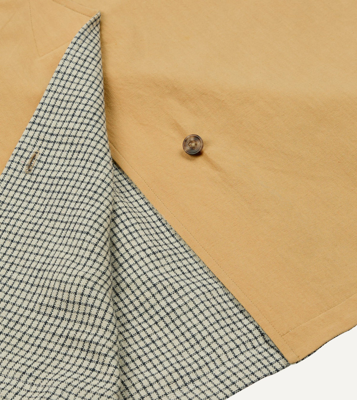 Drake's Reversible Linen–Cotton Raglan Mac