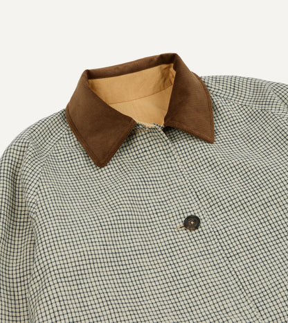 Drake's Reversible Linen–Cotton Raglan Mac