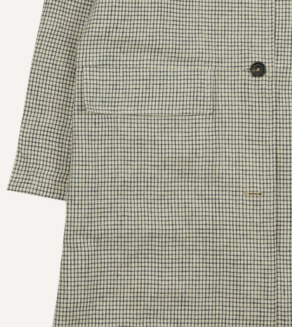 Drake's Reversible Linen–Cotton Raglan Mac