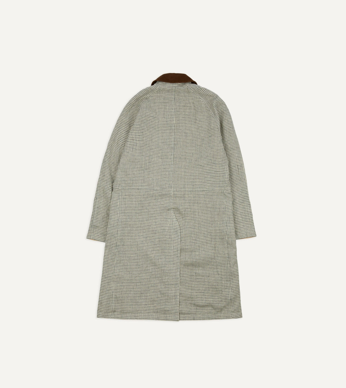 Drake's Reversible Linen–Cotton Raglan Mac