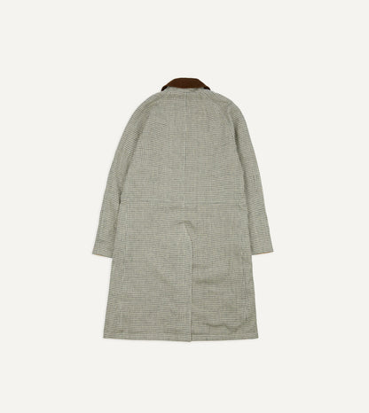 Drake's Reversible Linen–Cotton Raglan Mac