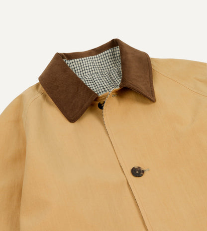 Drake's Reversible Linen–Cotton Raglan Mac