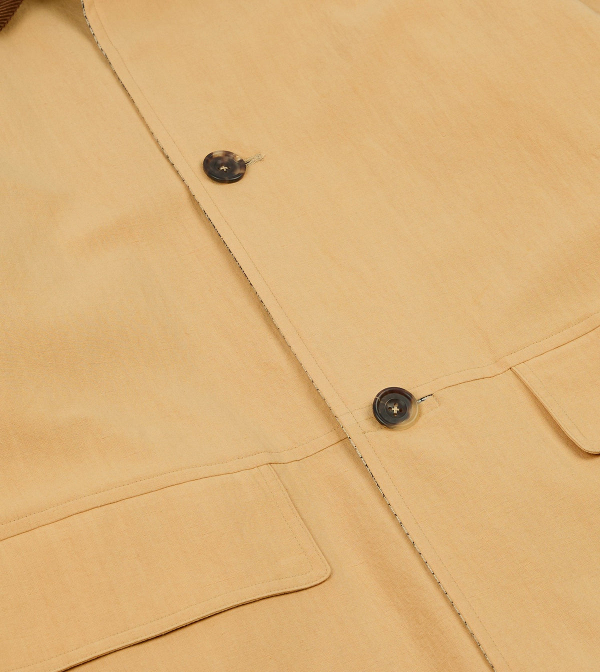 Drake's Reversible Linen–Cotton Raglan Mac