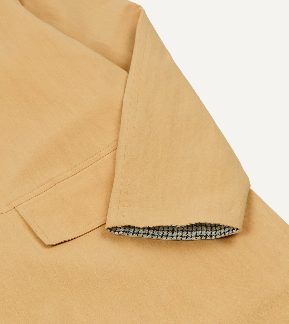 Drake's Reversible Linen–Cotton Raglan Mac