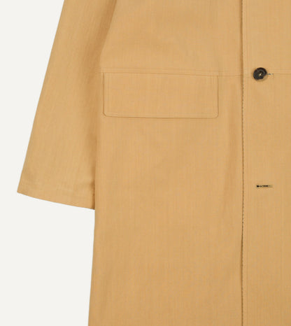 Drake's Reversible Linen–Cotton Raglan Mac