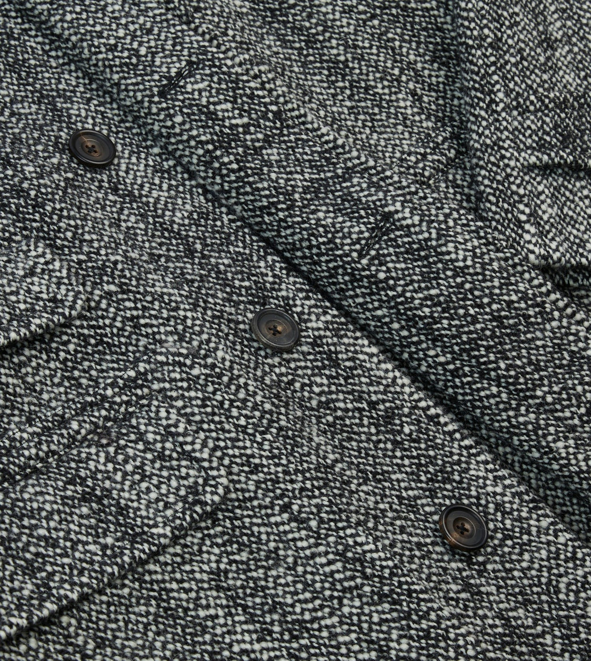 Drake's Salt and Pepper Wool Raglan Coat
