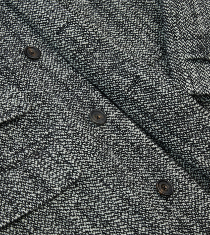 Drake's Salt and Pepper Wool Raglan Coat