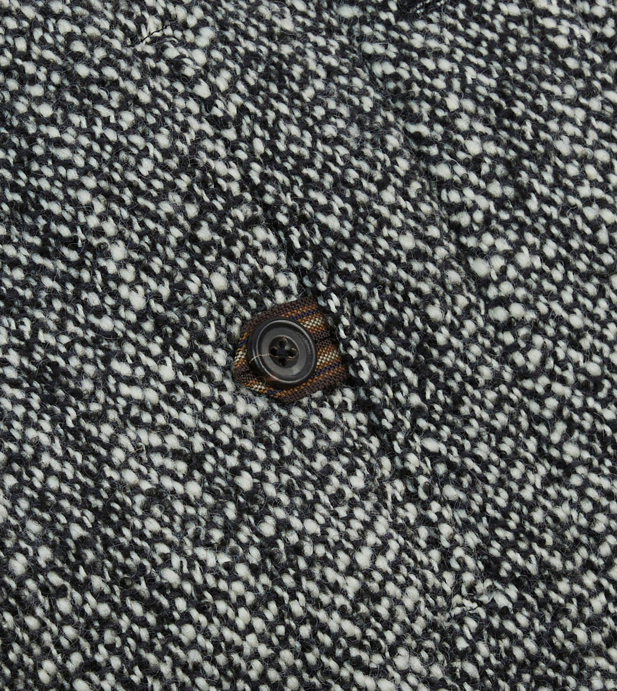Drake's Salt and Pepper Wool Raglan Coat