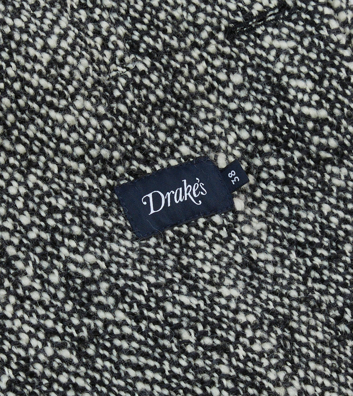 Drake's Salt and Pepper Wool Raglan Coat