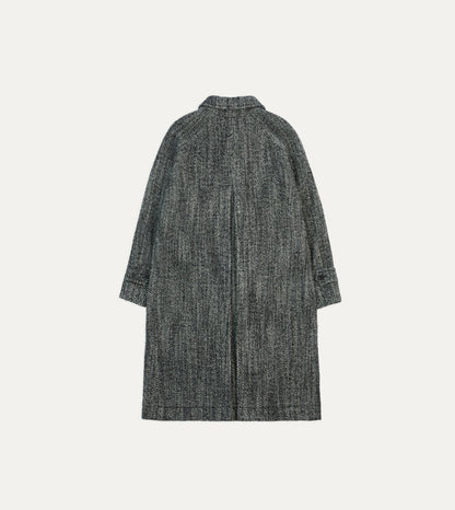Drake's Salt and Pepper Wool Raglan Coat