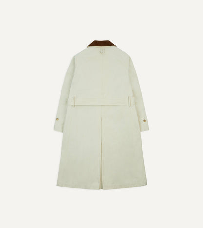 Drake's Ecru Cotton Dispatch Raincoat
