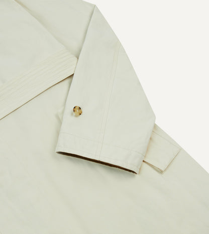 Drake's Ecru Cotton Dispatch Raincoat