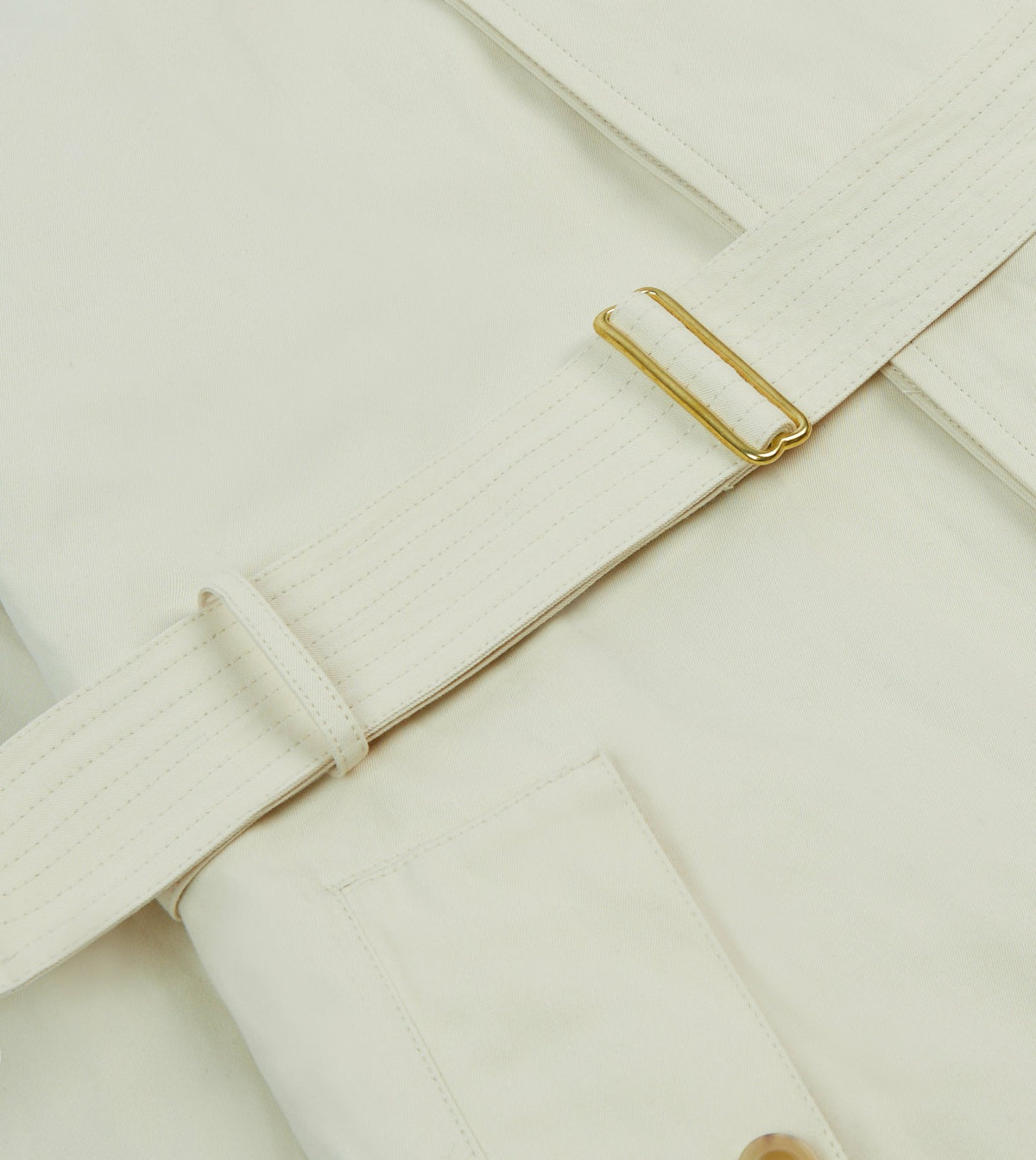 Drake's Ecru Cotton Dispatch Raincoat