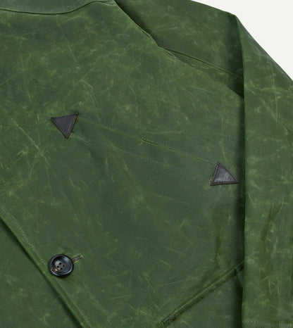 Drake's Green Waxed Cotton Barn Jacket