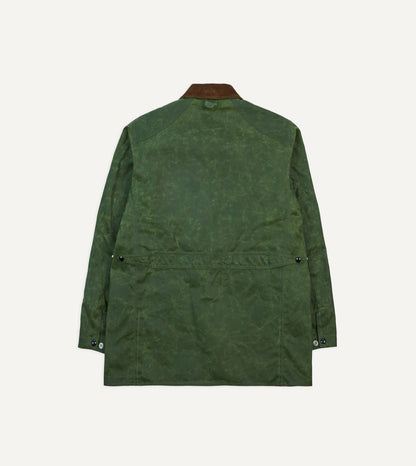 Drake's Green Waxed Cotton Barn Jacket