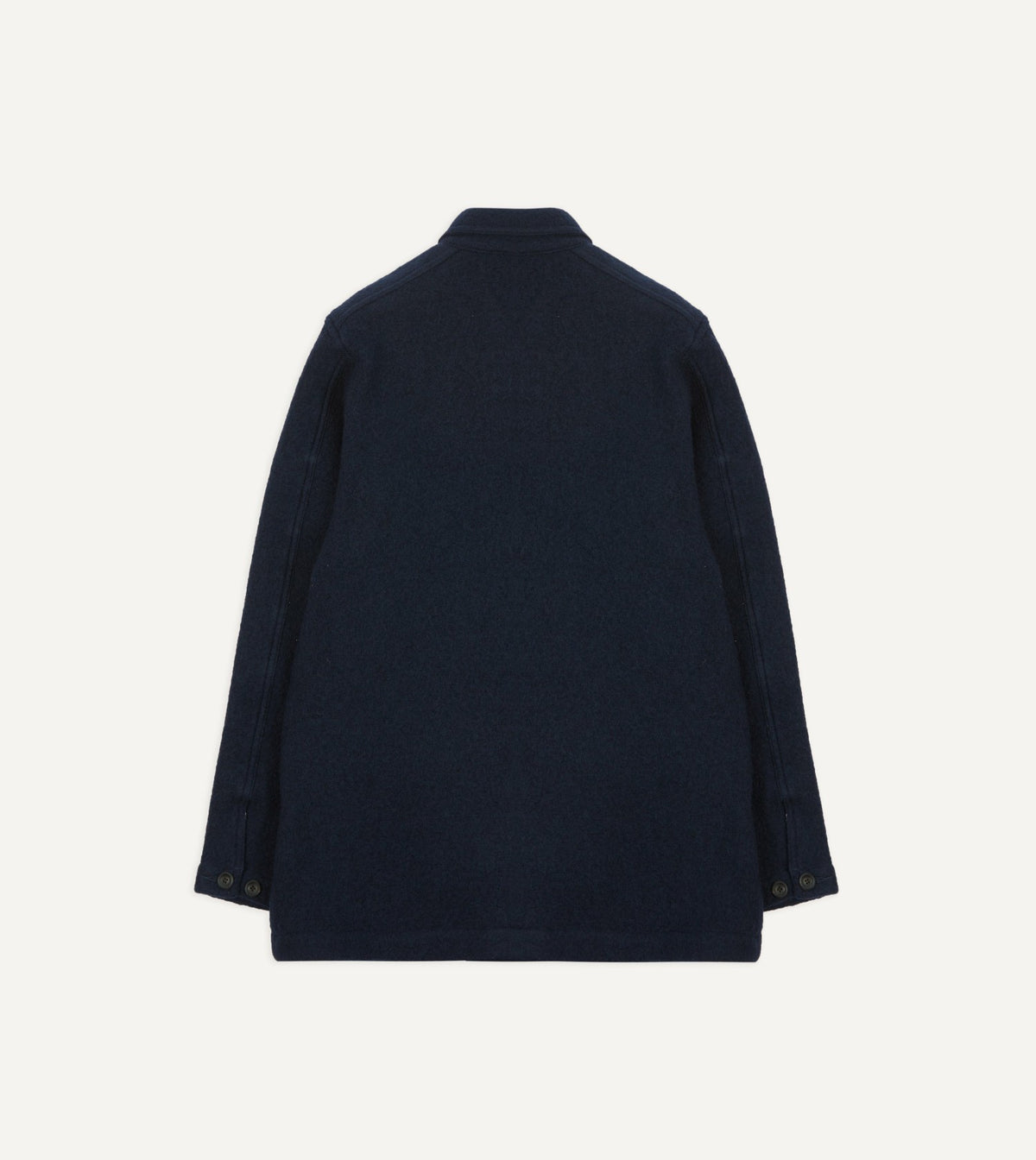 Drake's Navy Wool Three-Pocket Chore Jacket