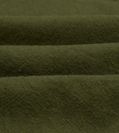 Drake's Green Cotton-Linen Raglan Work Coat