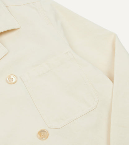 Drake's Ecru Cotton-Linen Double-Breasted Chore Coat